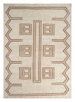 Dywan wełniany - 300 x 240 cm - kremowy