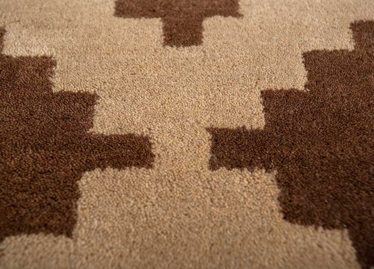 Dywan wełniany - 270 x 210 cm - brązowy