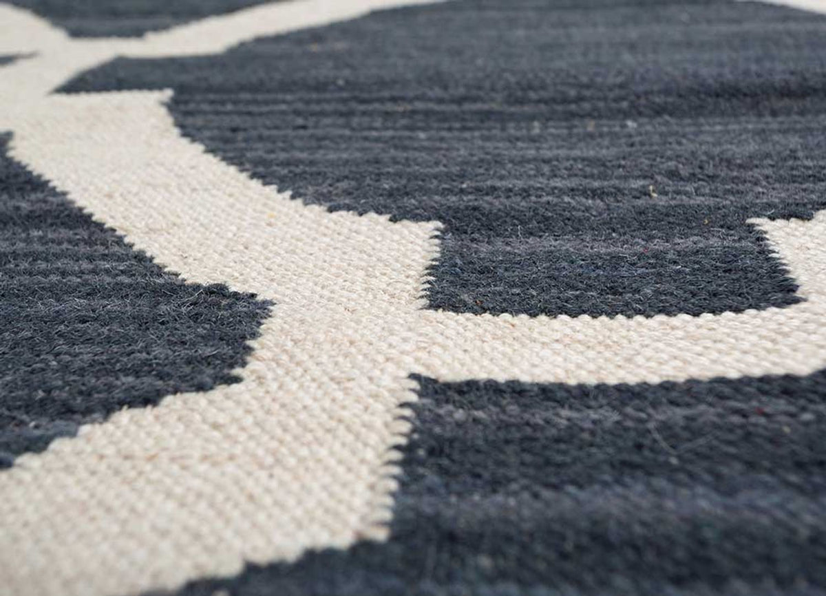 Dywan wełniany - 240 x 150 cm - antracyt
