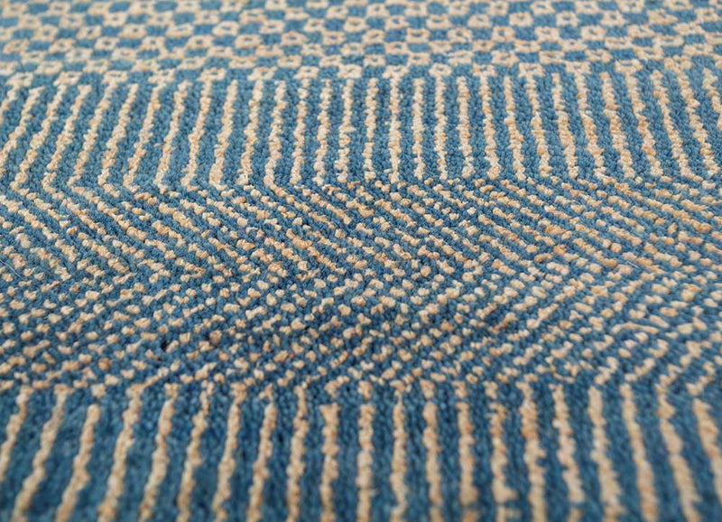 Dywan wełniany - 270 x 180 cm - morski błękit