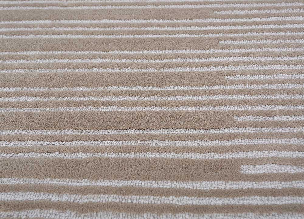 Dywan wełniany okrągły  - 180 x 180 cm - beżowy