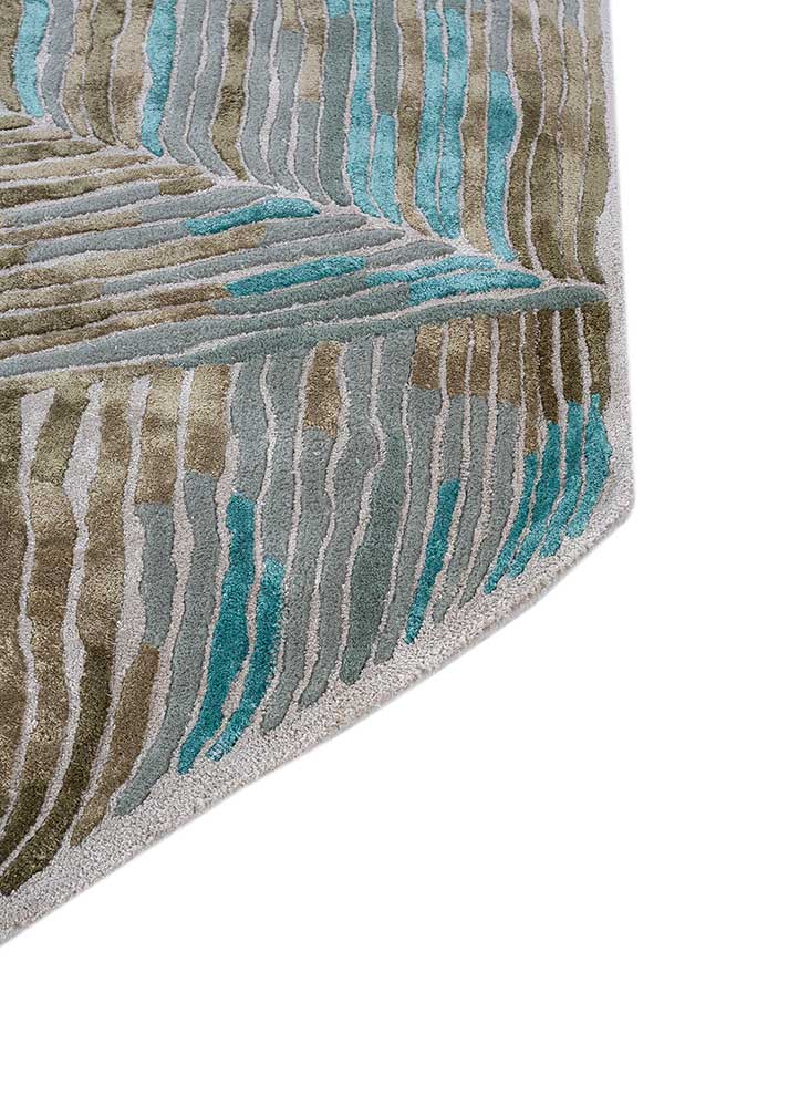 Designerski dywan kształt specjalny  - 270 x 180 cm - niebieski