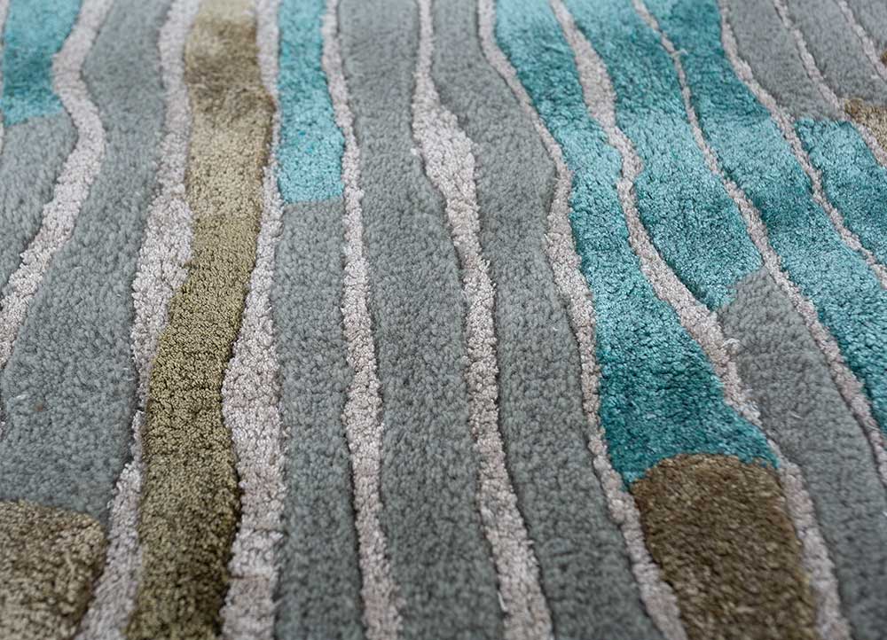 Designerski dywan kształt specjalny  - 270 x 180 cm - niebieski