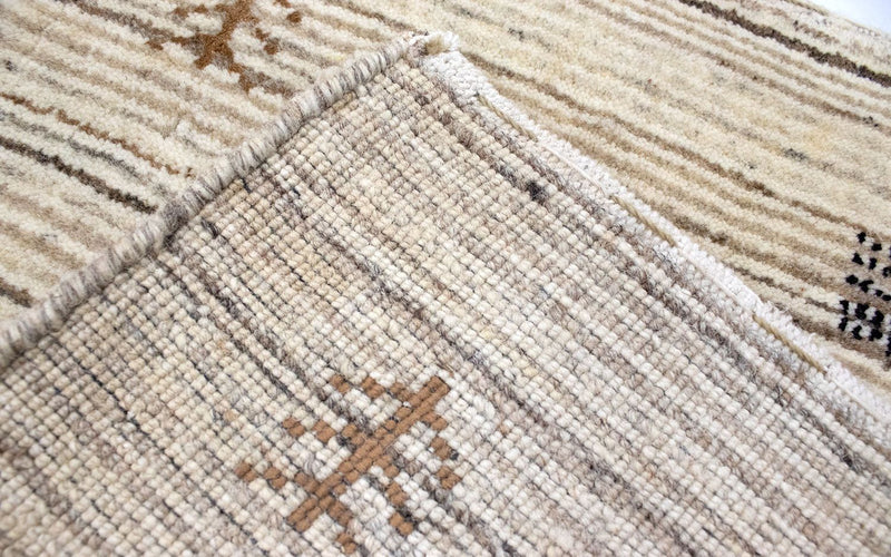 Dywan wełniany - 124 x 63 cm - natura