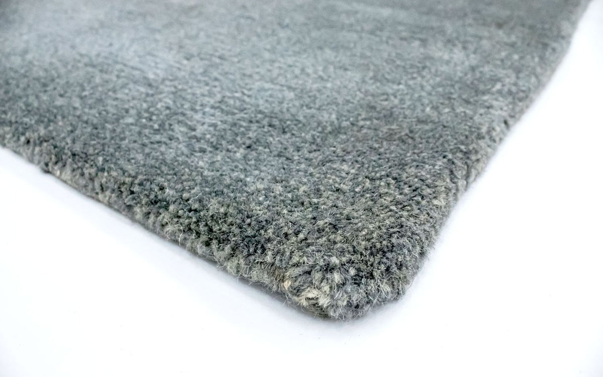 Dywan z Nepalu - 157 x 91 cm - srebrny