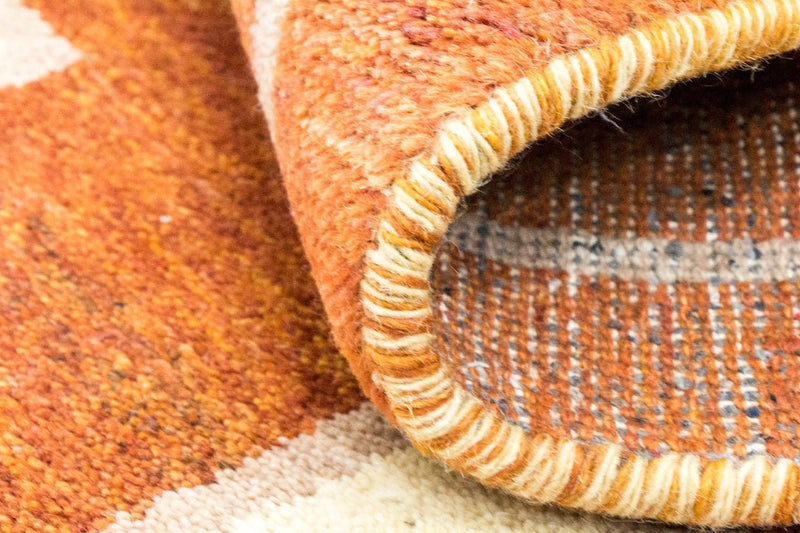 Dywan Gabbeh - Indus - 140 x 70 cm - pomarańczowy