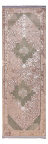 Orientalny dywan tkany Saphir - Chodnik / Zielona / 100 x 200 cm Chodnik