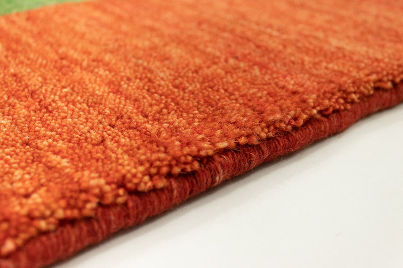 Biegacz Dywan Gabbeh - Indus - 200 x 80 cm - zielona