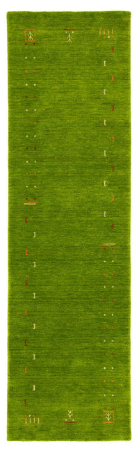 Biegacz Dywan Gabbeh - Indus - 240 x 80 cm - zielona