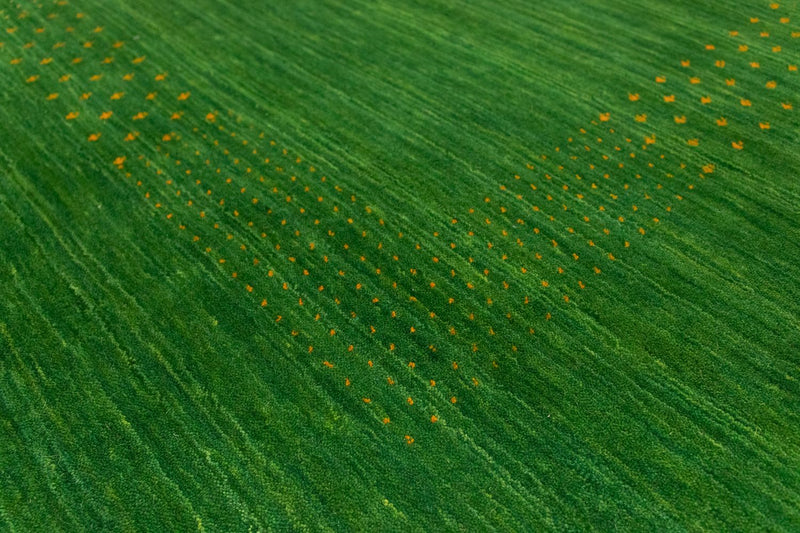 Biegacz Dywan Gabbeh - Indus - 200 x 80 cm - zielona