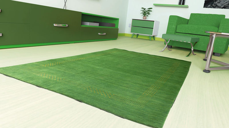 Dywan Gabbeh - Indus - 300 x 250 cm - zielona