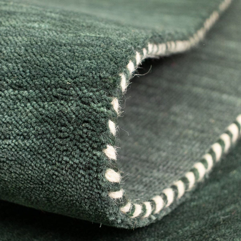 Dywan Gabbeh - Miękki - 160 x 90 cm - ciemna zieleń