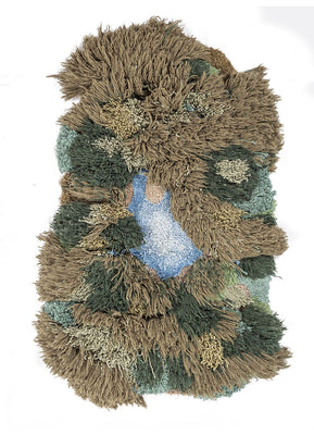 Dywan wełniany kształt specjalny  - 150 x 90 cm - wielokolorowy