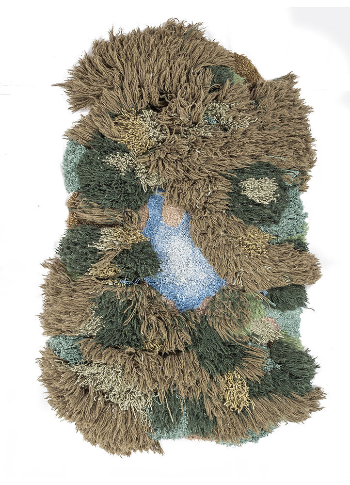 Dywan wełniany kształt specjalny  - 150 x 90 cm - wielokolorowy