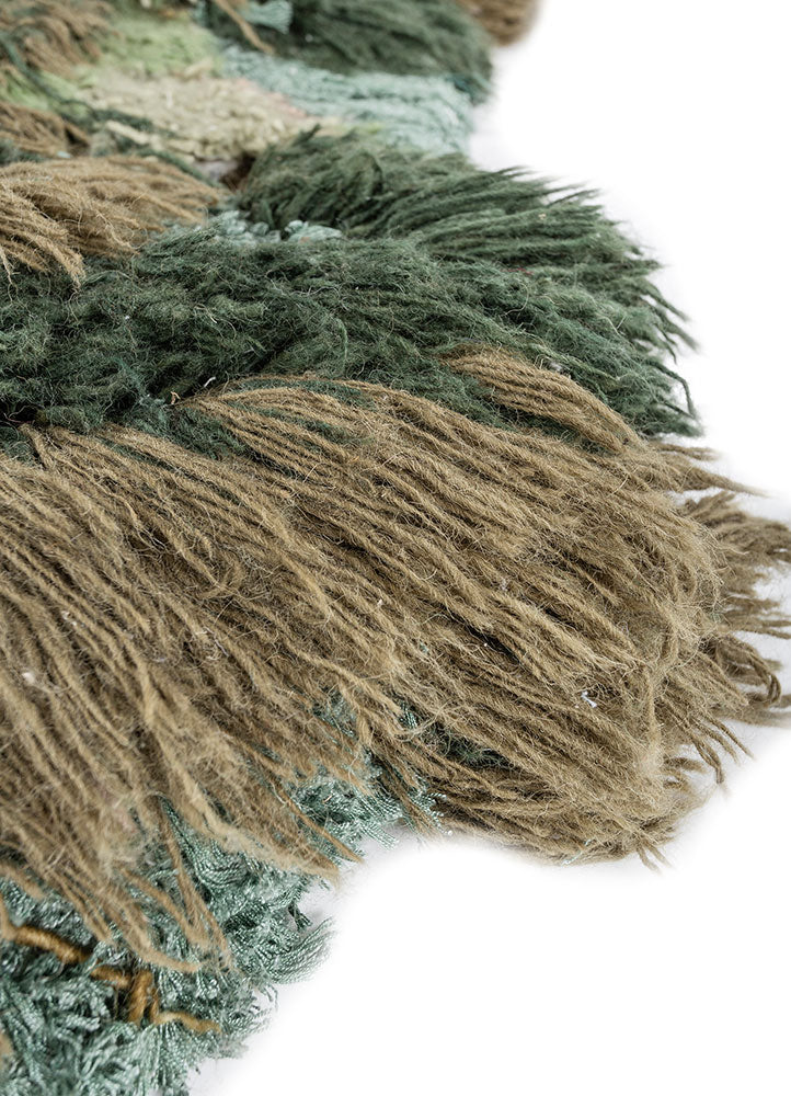 Dywan wełniany kształt specjalny  - 150 x 90 cm - wielokolorowy