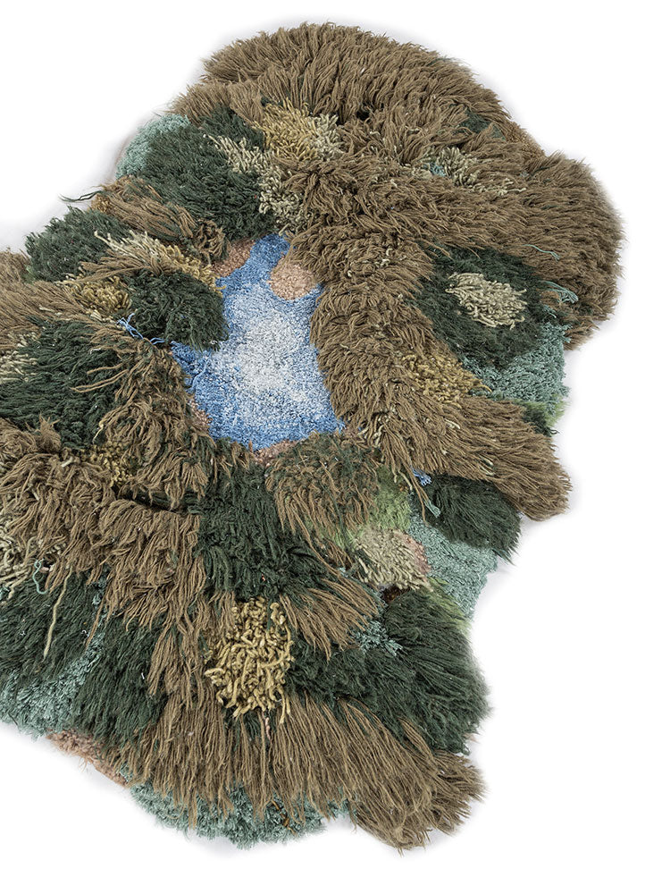 Dywan wełniany kształt specjalny  - 150 x 90 cm - wielokolorowy