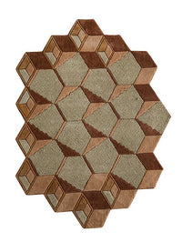 Dywan wełniany kształt specjalny  - 140 x 195 cm - zieleń miętowa