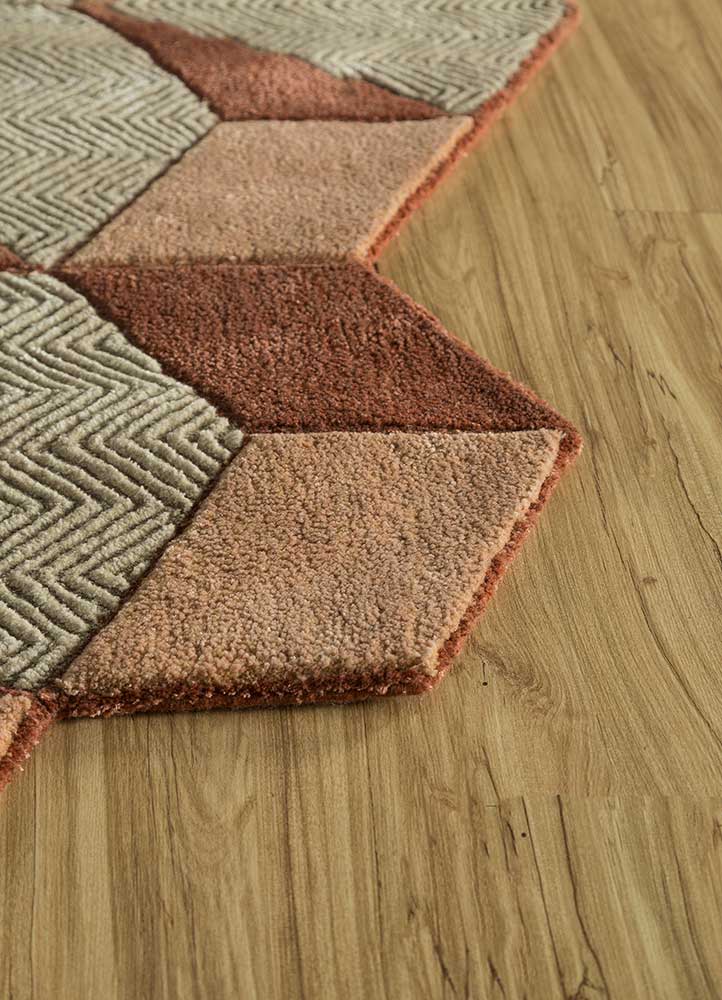 Dywan wełniany kształt specjalny  - 140 x 195 cm - zieleń miętowa