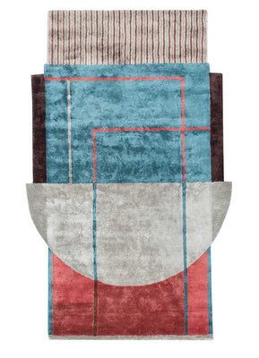 Designerski dywan kształt specjalny  - 240 x 150 cm - wielokolorowy