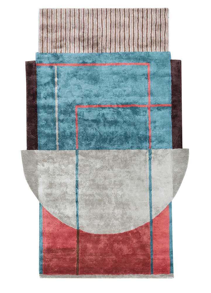 Designerski dywan kształt specjalny  - 240 x 150 cm - wielokolorowy