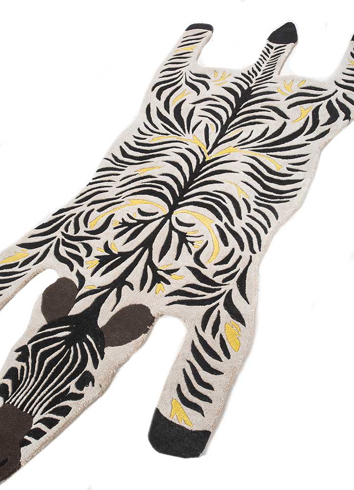 Dywan dla dzieci kształt specjalny  - 215 x 90 cm - czarno-biały