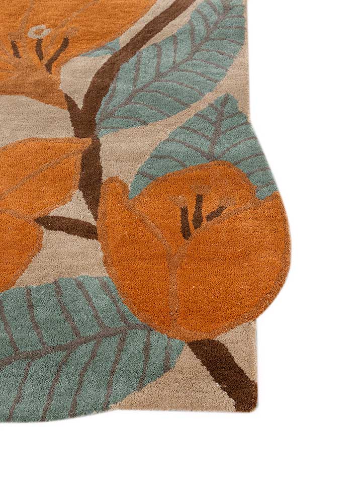 Dywan wełniany kształt specjalny  - 270 x 180 cm - złoto