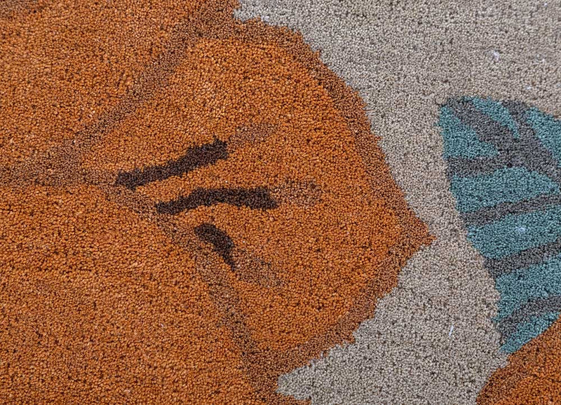 Dywan wełniany kształt specjalny  - 270 x 180 cm - złoto