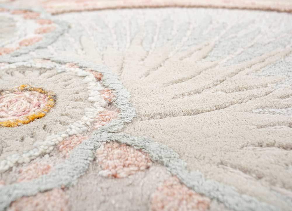 Dywan wełniany kształt specjalny  - 240 x 180 cm - beżowy