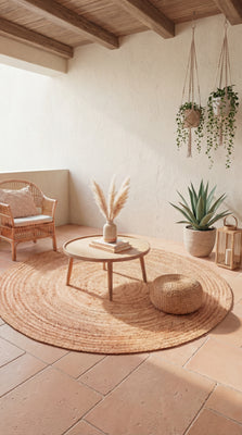 Dywan sizalowy - Indigo - okrągły