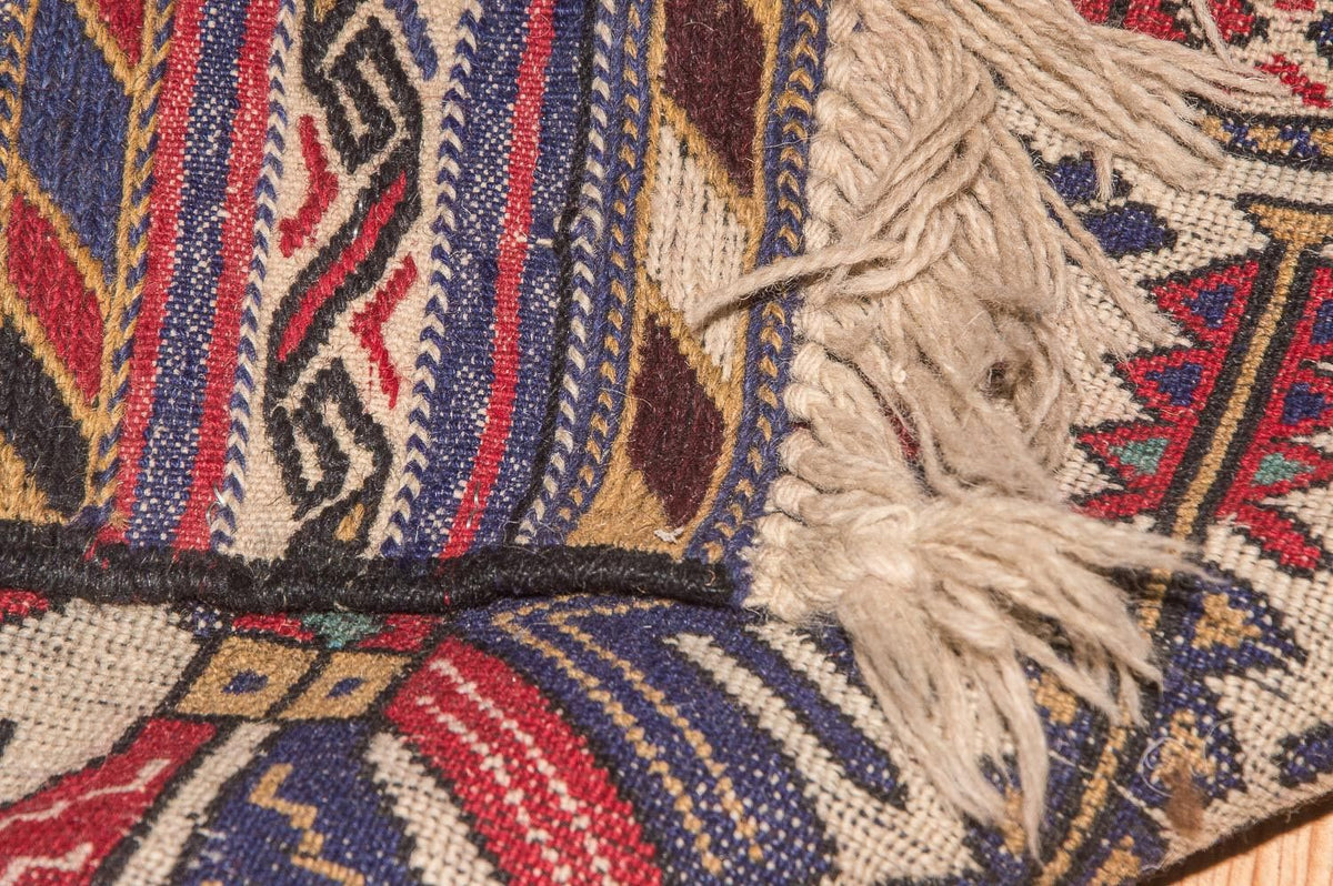 Dywan Kelim - Stary - 276 x 185 cm - beżowy