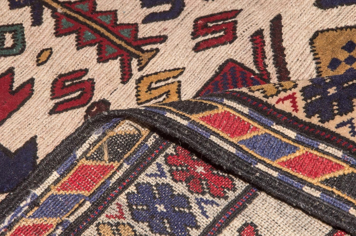 Dywan Kelim - Stary - 276 x 185 cm - beżowy