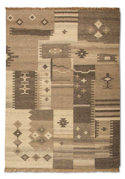 Nowoczesny kilim Dywan 140x200cm - Dywan wełniany