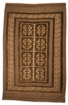 Stary kilim Dywan 183x280cm - Prostokątny / Brązowy / 183 x 280 cm Prostokątny