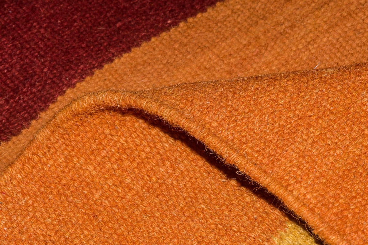 Dywan Kelim - modny - 205 x 145 cm - pomarańczowy