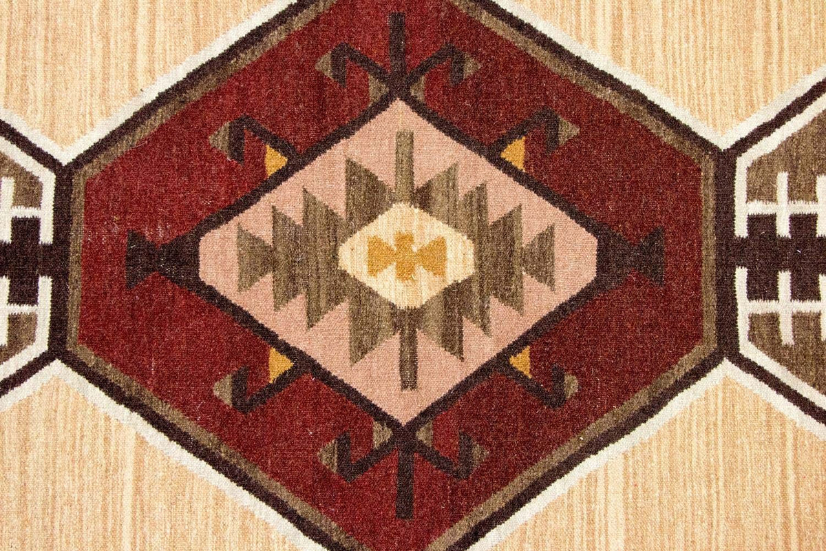 Dywan Kelim - modny - 187 x 126 cm - żółty