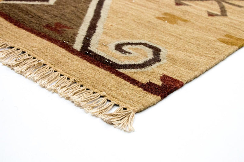 Dywan Kelim - modny - 187 x 126 cm - żółty