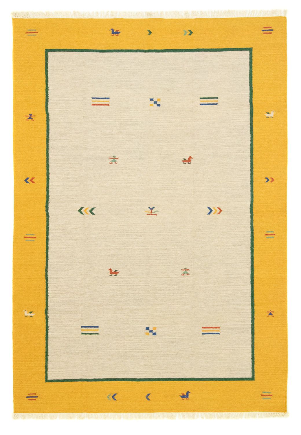 Dywan Kelim - modny - 300 x 200 cm - beżowy