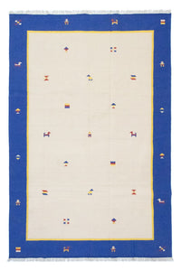 Dywan Kelim - modny - 300 x 200 cm - beżowy