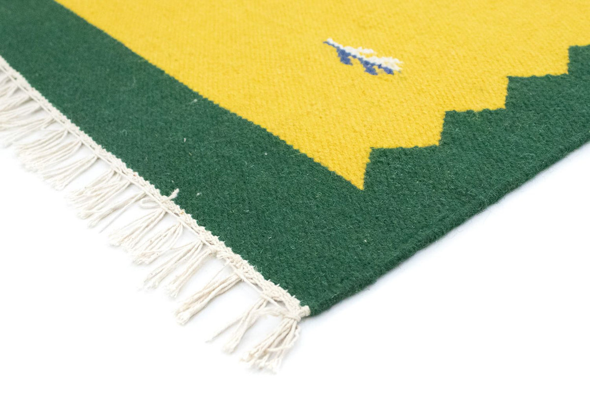 Dywan Kelim - modny - 180 x 120 cm - żółty