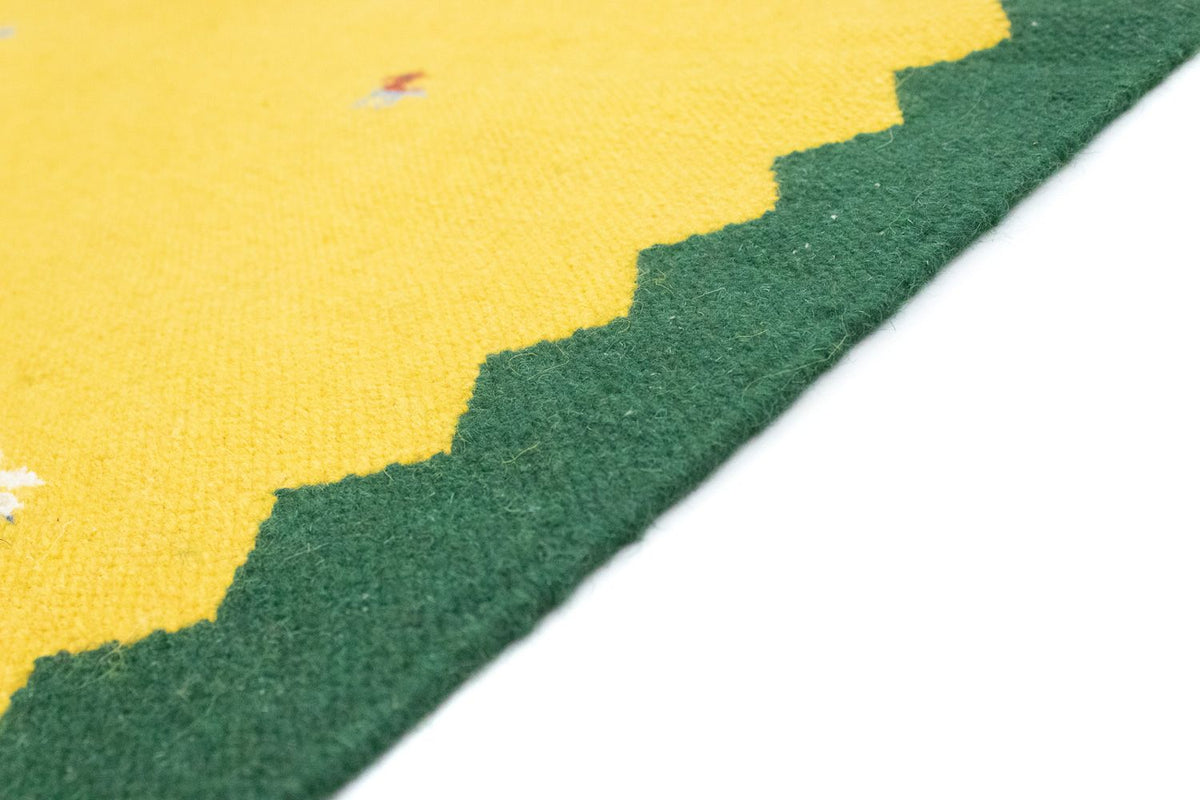 Dywan Kelim - modny - 180 x 120 cm - żółty