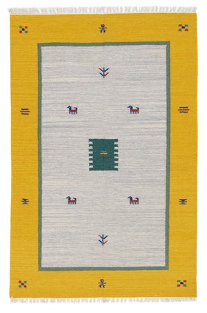 Dywan Kelim - modny - 180 x 120 cm - beżowy