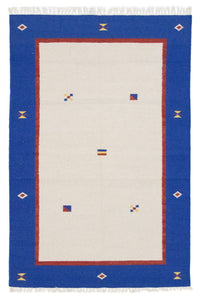 Dywan Kelim - modny - 180 x 120 cm - beżowy