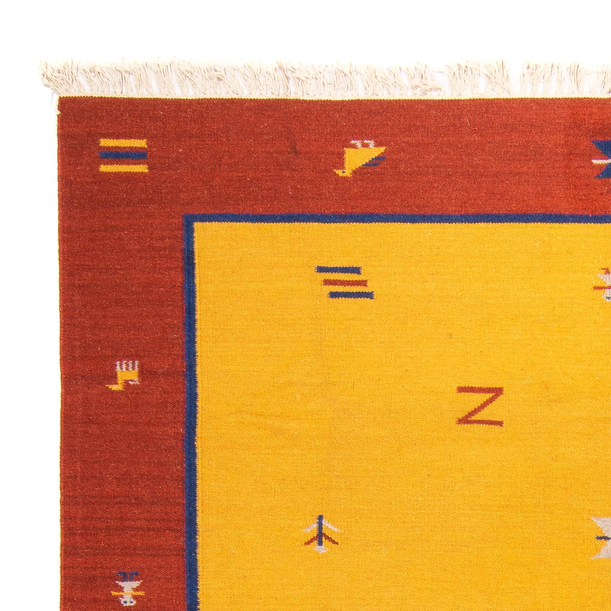 Dywan Kelim - modny - 240 x 170 cm - złoto