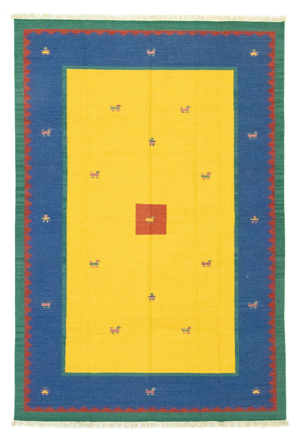 Dywan Kelim - modny - 300 x 200 cm - żółty