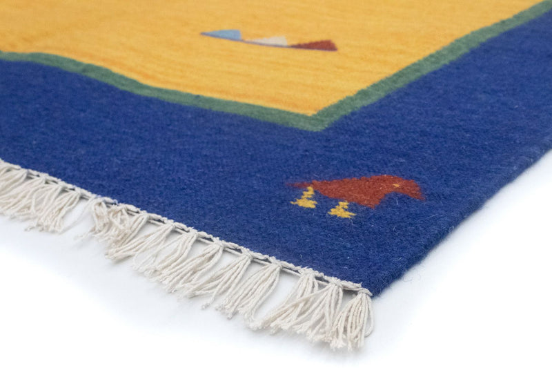 Dywan Kelim - modny - 200 x 140 cm - żółty