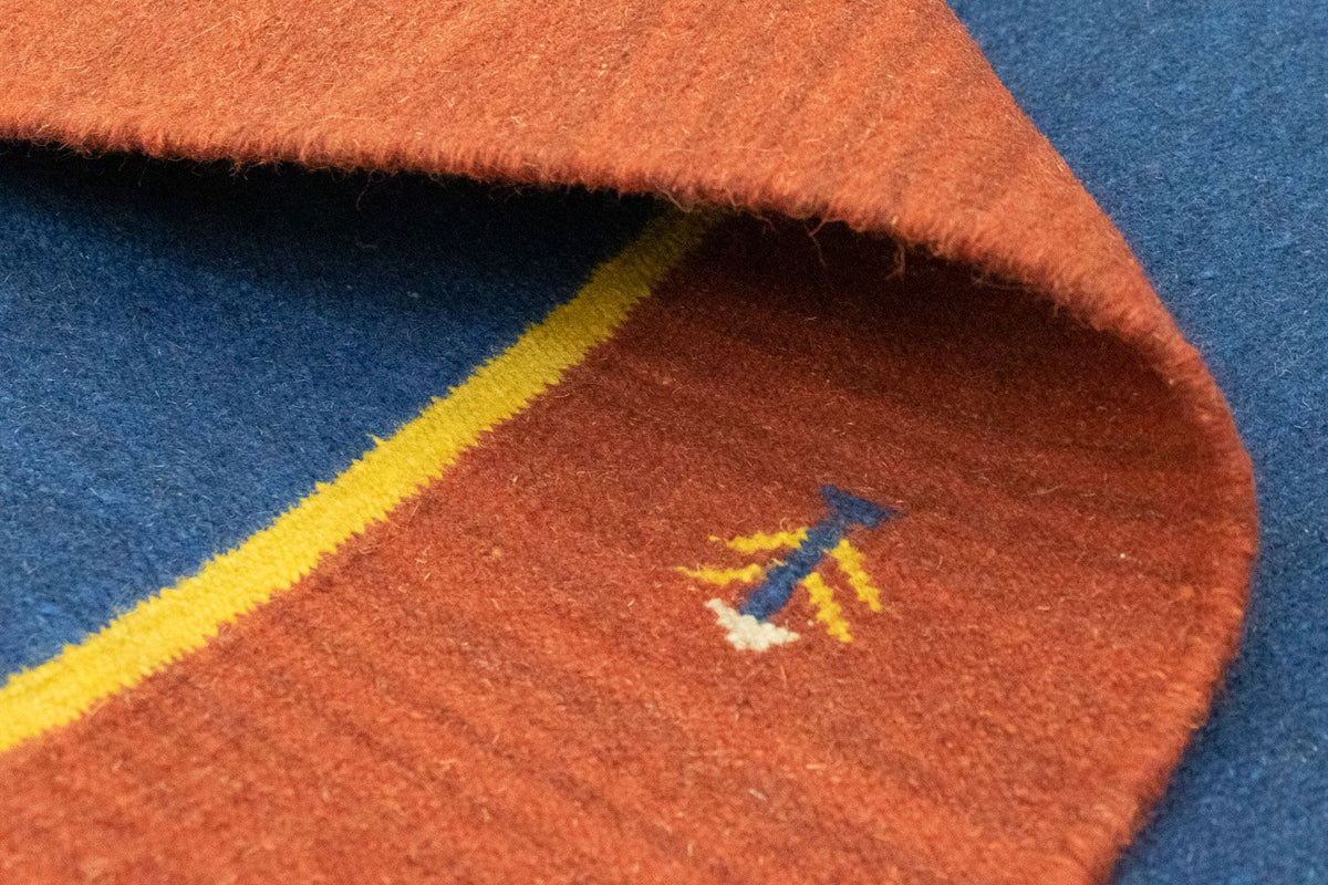 Dywan Kelim - modny - 300 x 200 cm - niebieski