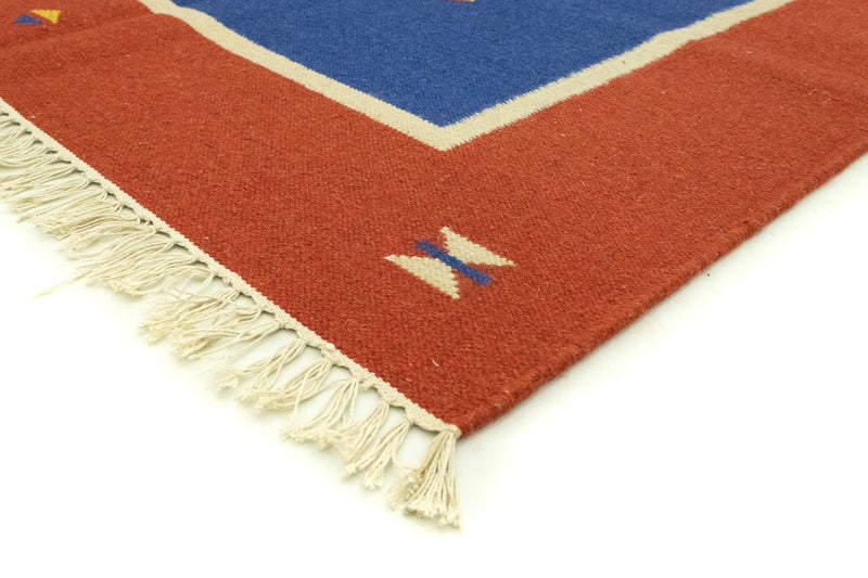 Dywan Kelim - modny - 300 x 200 cm - niebieski