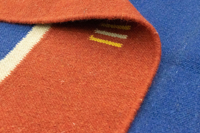 Dywan Kelim - modny - 300 x 200 cm - niebieski