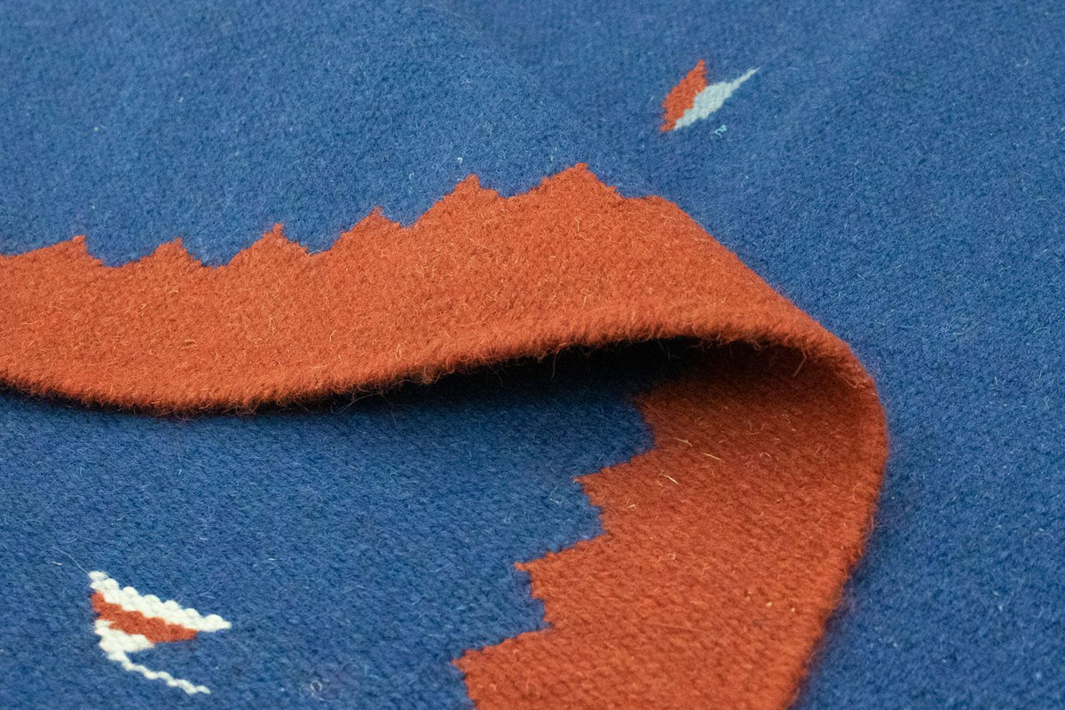 Dywan Kelim - modny - 180 x 120 cm - niebieski