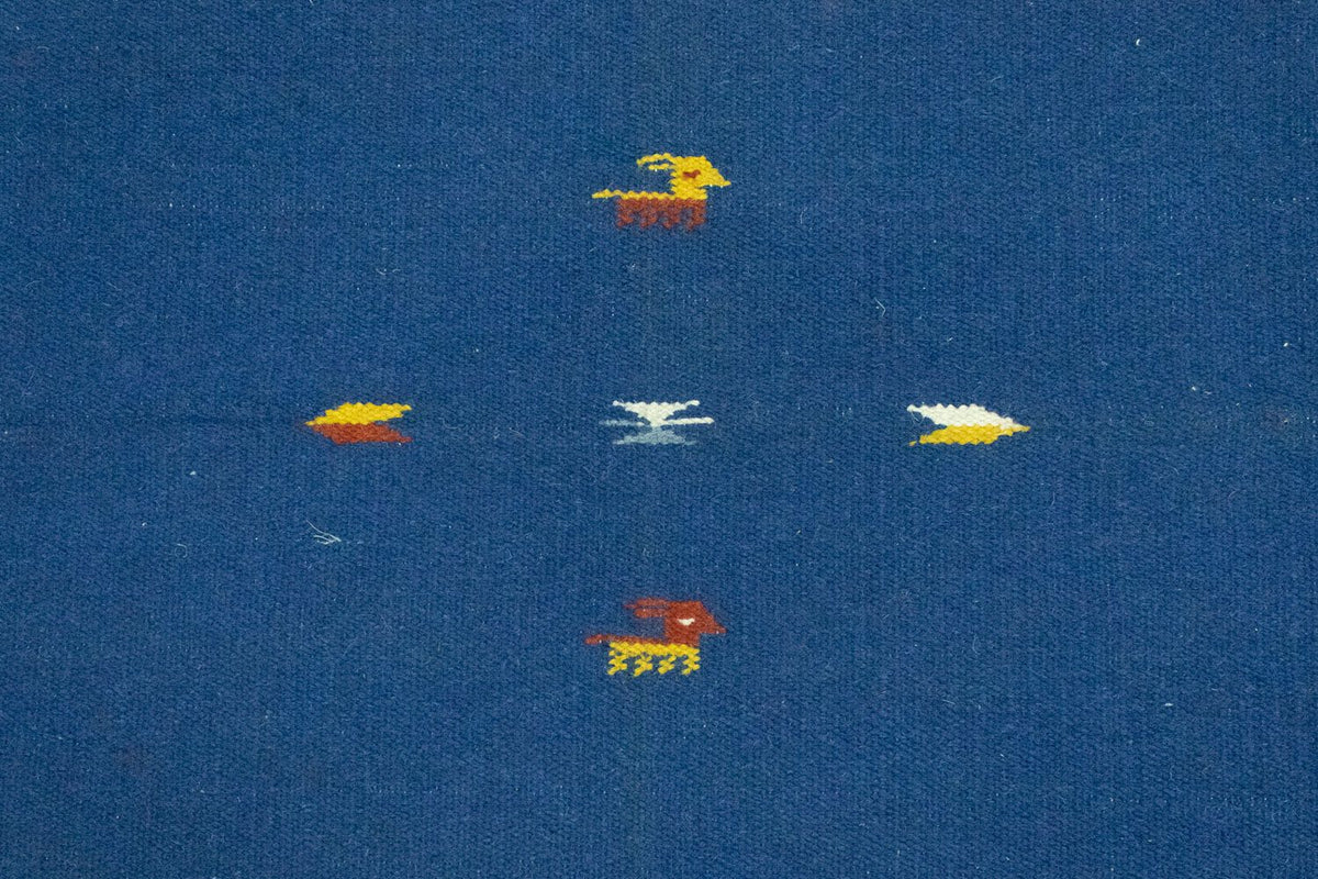 Dywan Kelim - modny - 180 x 120 cm - niebieski